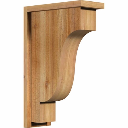Ekena Millwork Newport Rough Sawn Corbel w/Backplate, Western Red Cedar, 6"W x 14"D x 22"H COR06X14X22NEW01RWR